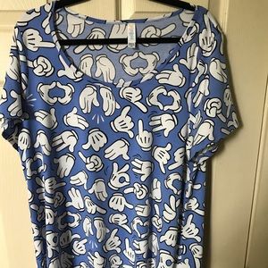 Classic t LulaRoe.Mickey hands.Sign Language. 2x